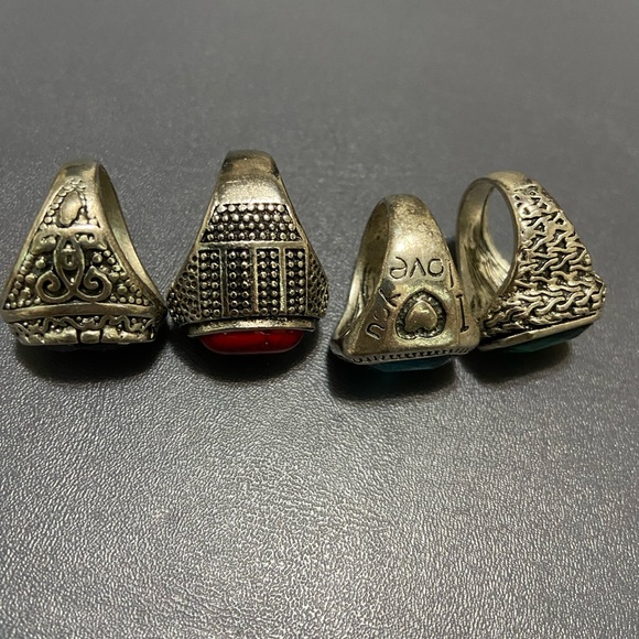 Vintage Style Gemstone Rings Tops Stone Rings Sz 7.5 Women’s -New - Picture 2 of 7